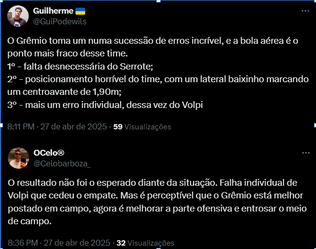 Erro de Volpi revolta torcida do Grêmio após empate frustrante contra o Vitória