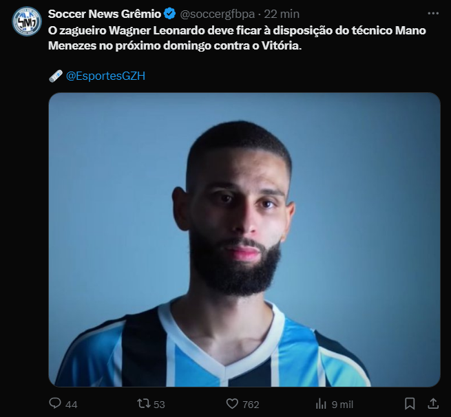 Grêmio surpreende e acerta retorno de zagueiro: "recuperado"