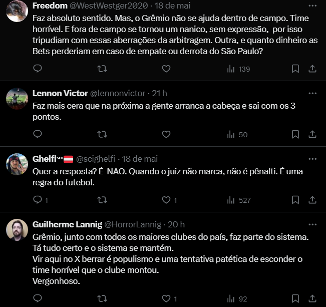 “Assaltos silenciosos?”: Grêmio soma 7 erros graves de arbitragem em apenas 34 dias e levanta suspeitas