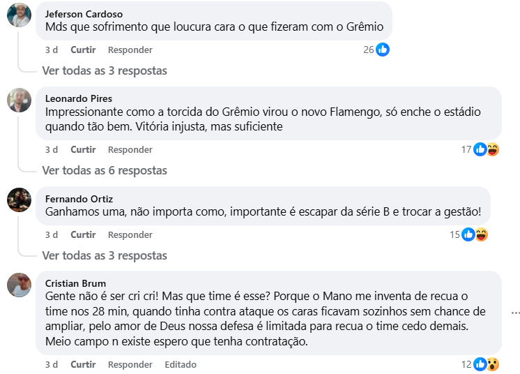 Grêmio venceu o Bahia, mas torcida dispara: "Parir um elefante por jogo pra ganhar"