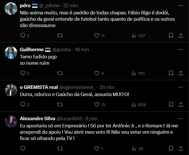 Marcelo Marques anuncia vice-presidentes no Grêmio e torcida reage com desconfiança: "Não é o que esperávamos"