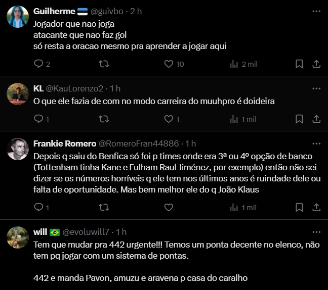 Torcida do Grêmio tem duvidas sobre o novo reforço tricolor "Atacante que não faz gol… só resta a oração"