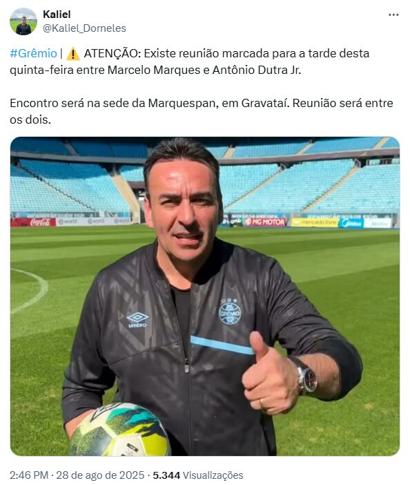 Grêmio: Reunião entre Marcelo Marques e Antônio Dutra na sede da Marquespan em Gravataí