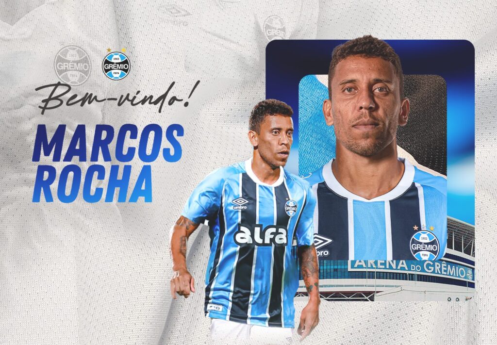 Marcos Rocha chega ao Grêmio e avisa: “Vim para somar”