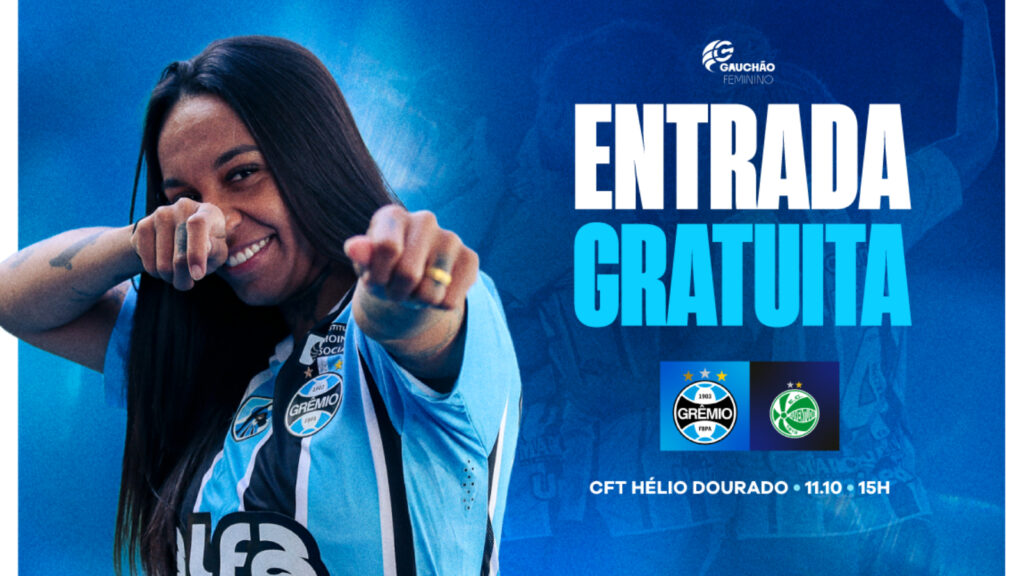 Grêmio enfrenta o Juventude pelo Gauchão Feminino com entrada gratuita