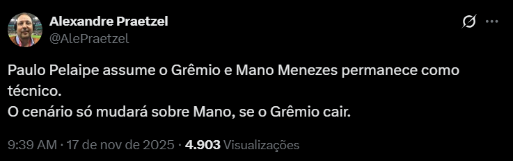 Campeão da Libertadores pelo Flamengo assina com o Grêmio para 2026