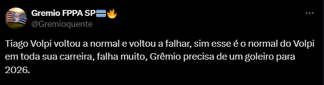 Torcida do Grêmio pede saída imediata de jogador: “Voltou ao normal”