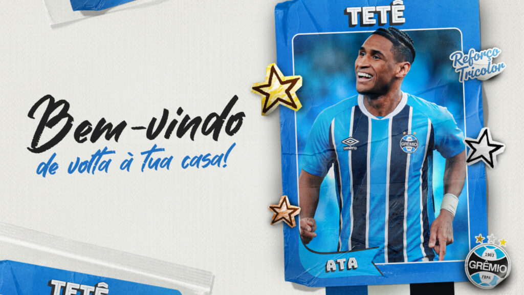 Tete já tem data para estrear no Grêmio